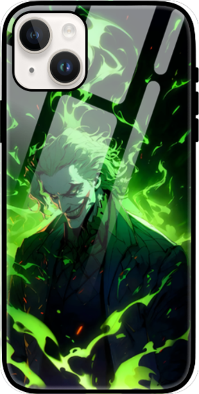 iPhone 14 - Premium Unisex iPhone Glass Case White l Joker iPhone 14 Case l Cool Case