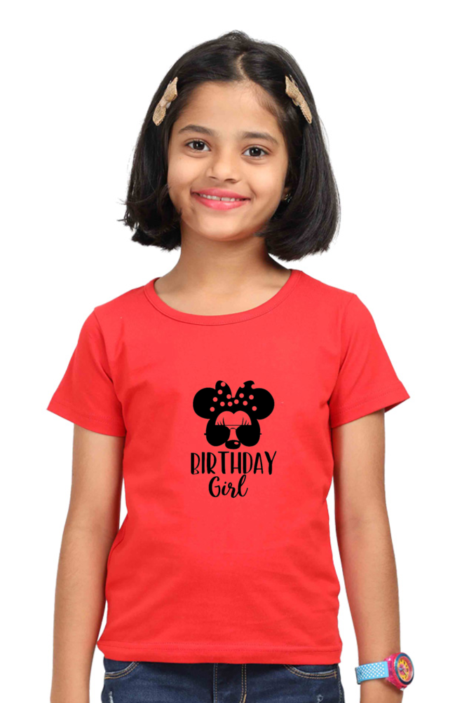 Girl's T-Shirts l Girl Kid's T-Shirts l Minnie Tshirt l Birthday Girl T-Shirt l 180 GSM l 100% Cotton