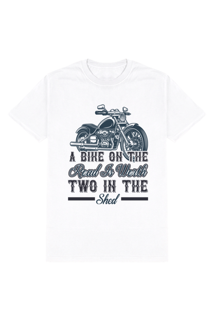 Trending Male Round Neck Half Sleeve Standard T-Shirt l Male White T-Shirt l Bike T-Shirt l Vacation Mode l 180 GSM l 100% Cotton