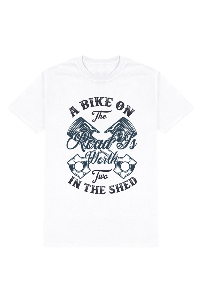 Trending Male Round Neck Half Sleeve Standard T-Shirt l Male White T-Shirt l Bike T-Shirt l Vacation Mode l 180 GSM l 100% Cotton