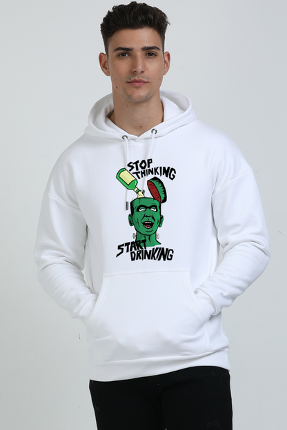 Heavyweight Oversized Printed Hooded Sweatshirt, 400 GSM, 90% Cotton -10% Polyester