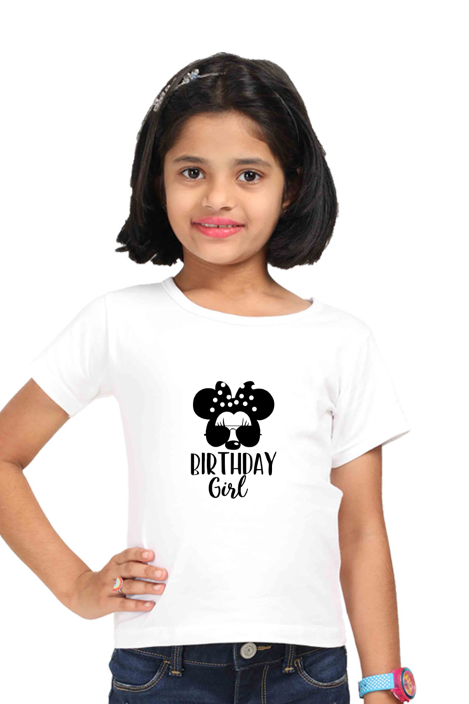 Girl's T-Shirts l Girl Kid's T-Shirts l Minnie Tshirt l Birthday Girl T-Shirt l 180 GSM l 100% Cotton