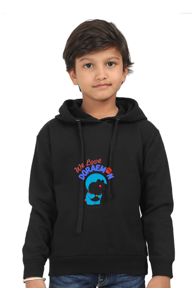 Boy Doraemon Printed Hoody Sweatshirt, 300 GSM, 100% Cotton