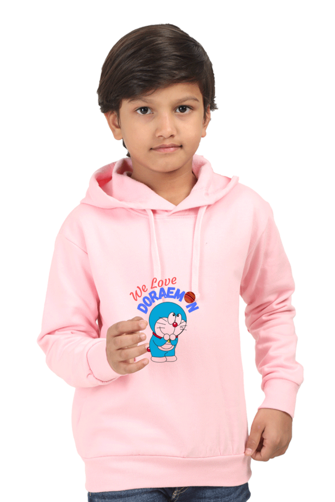 Boy Doraemon Printed Hoody Sweatshirt, 300 GSM, 100% Cotton