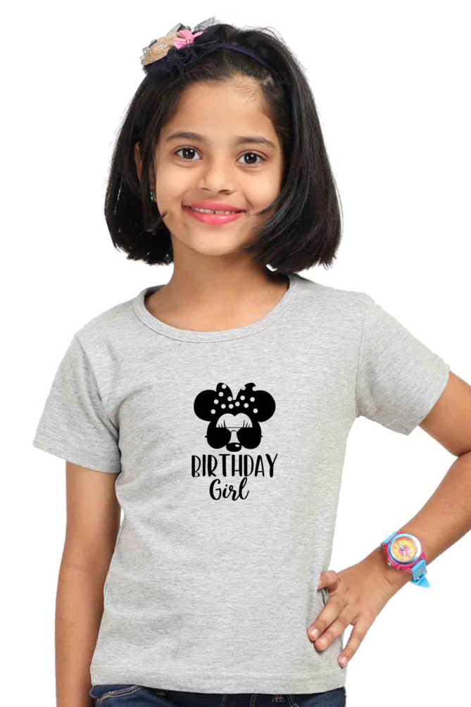 Girl's T-Shirts l Girl Kid's T-Shirts l Minnie Tshirt l Birthday Girl T-Shirt l 180 GSM l 100% Cotton