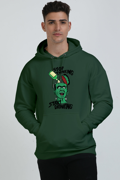 Heavyweight Oversized Printed Hooded Sweatshirt, 400 GSM, 90% Cotton -10% Polyester